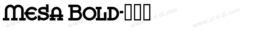 Mesa Bold字体转换